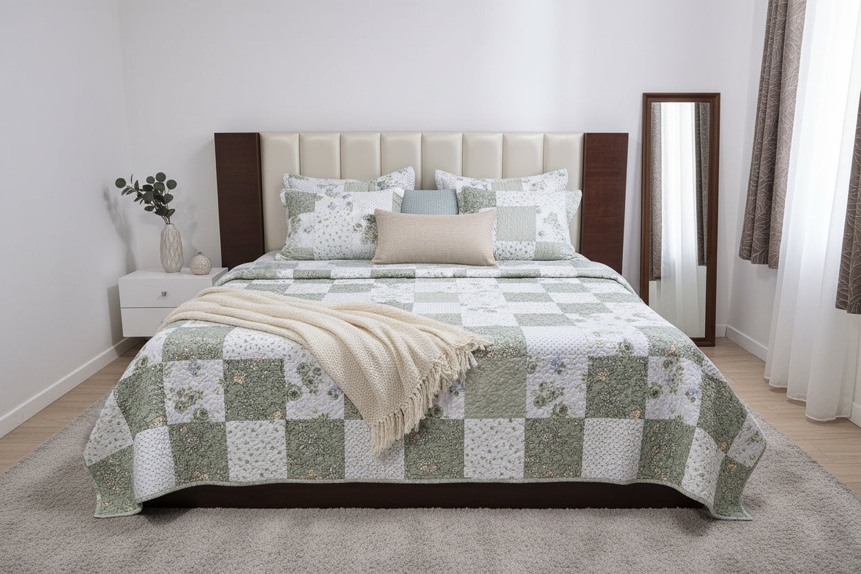 Sage Heritage Bedcover