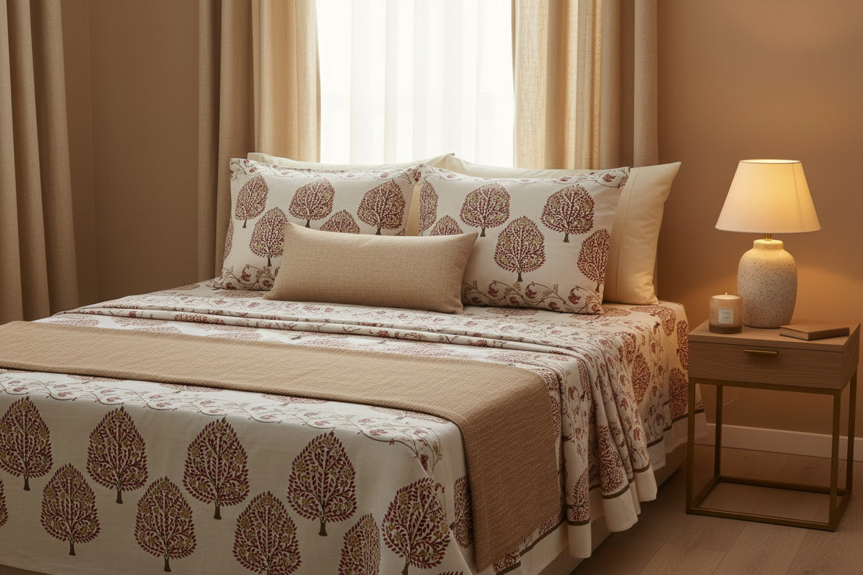 Rust Red Heritage Bedsheet