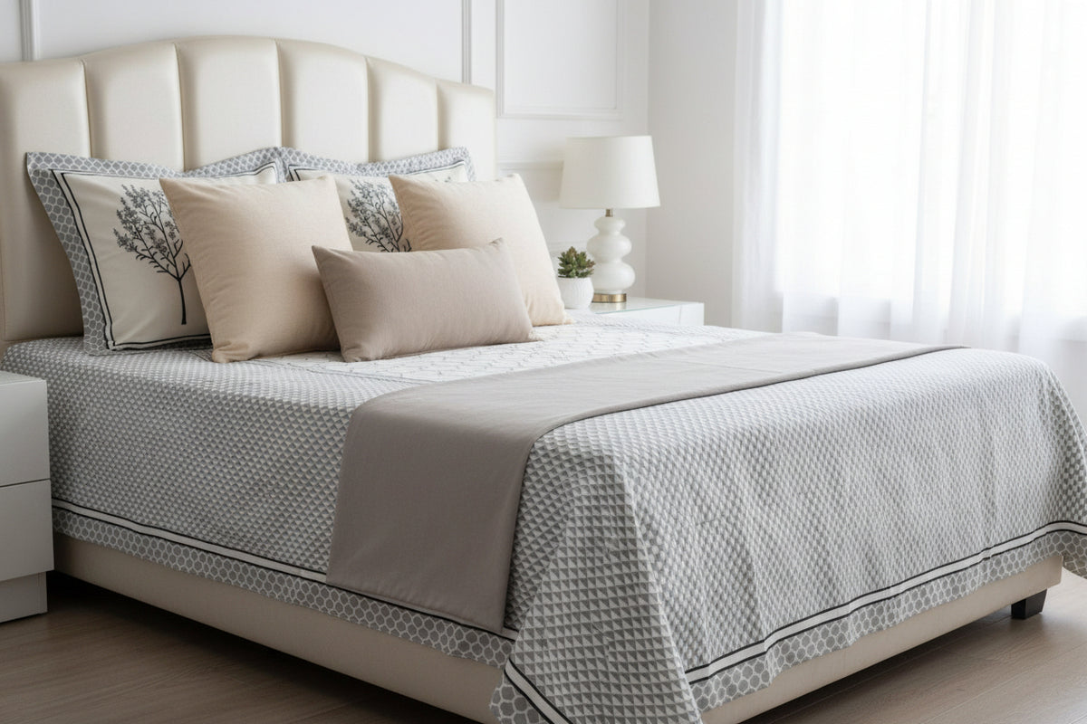 Grey Trellis Bedsheet