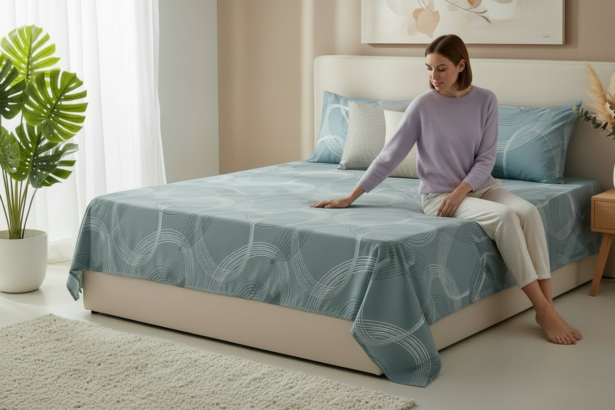 Teal Mist Bedsheet