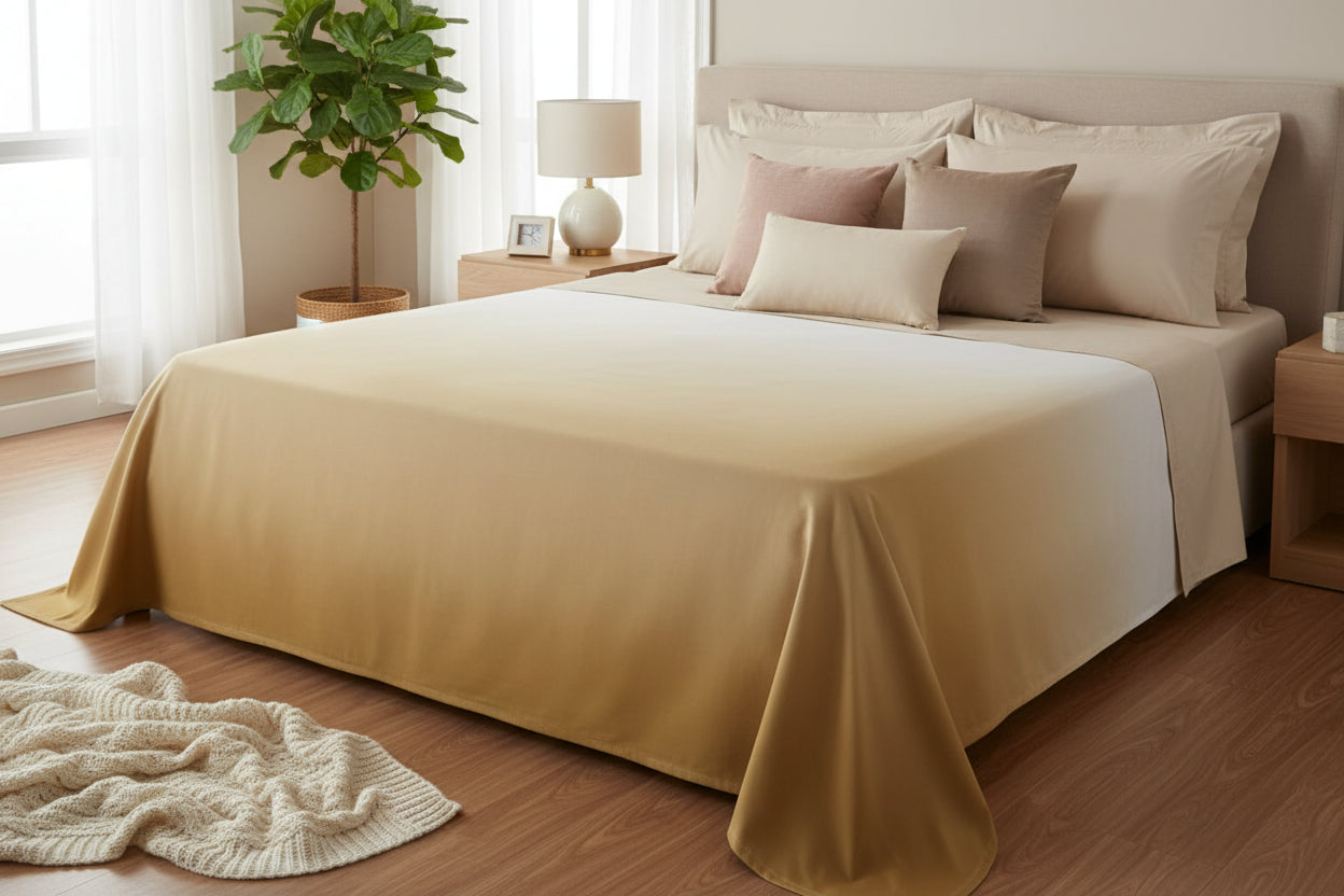 Golden Haze Ombre Bedsheet