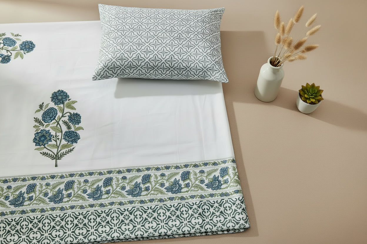 Ivory Flora Bedsheet