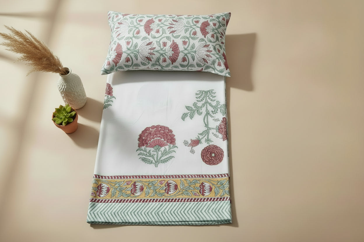 Ivory Blossom Bedsheet