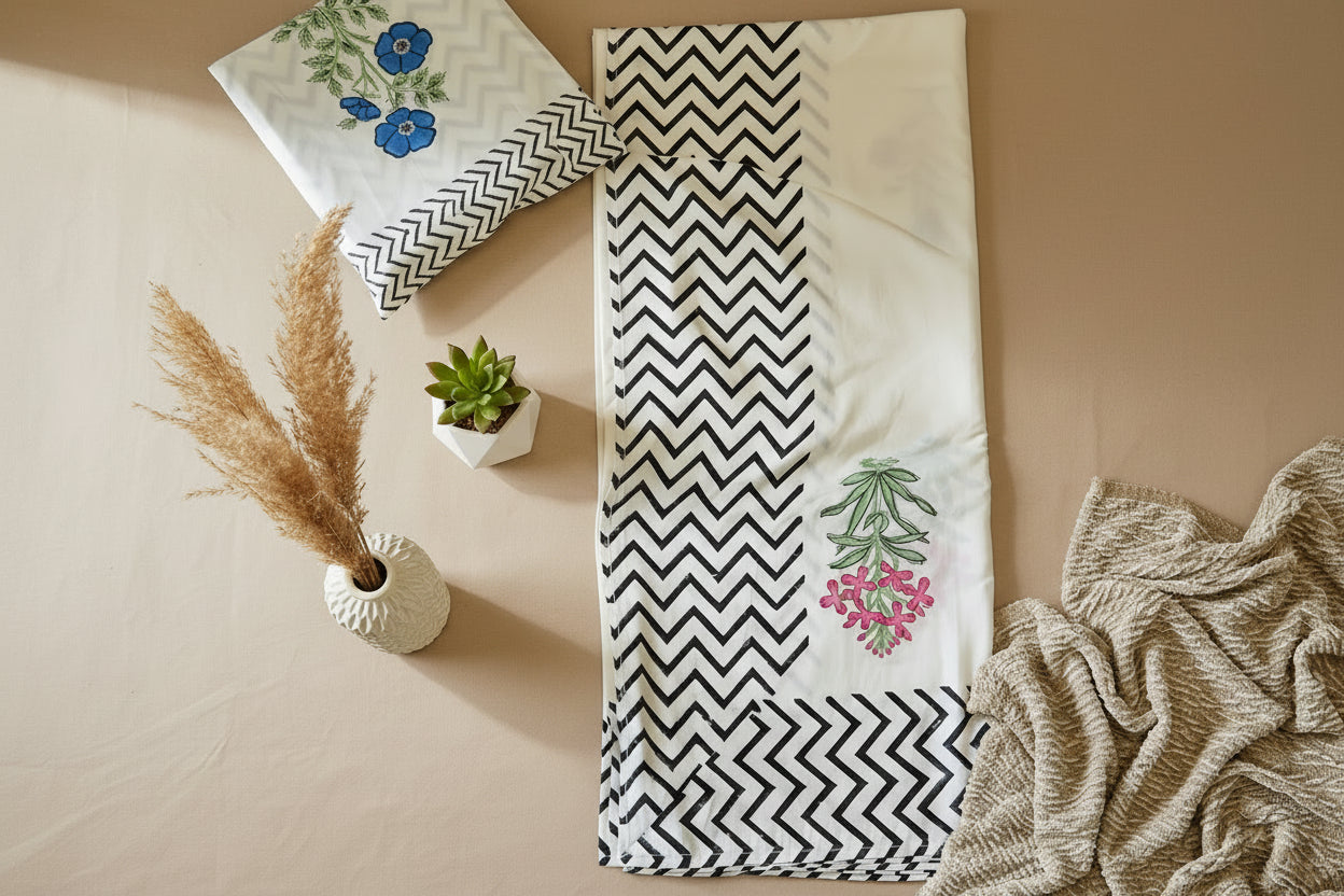 Pearl Chevron Bedsheet