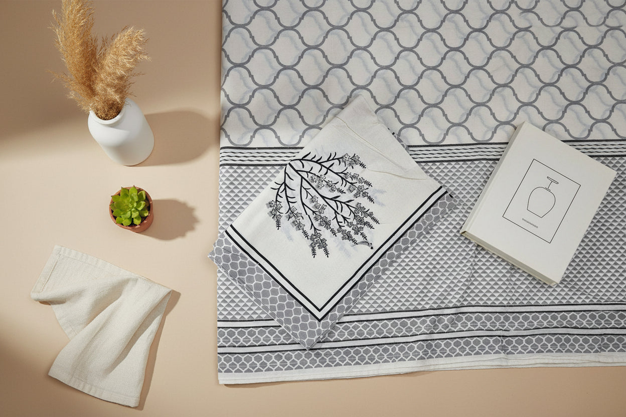 Grey Trellis Bedsheet