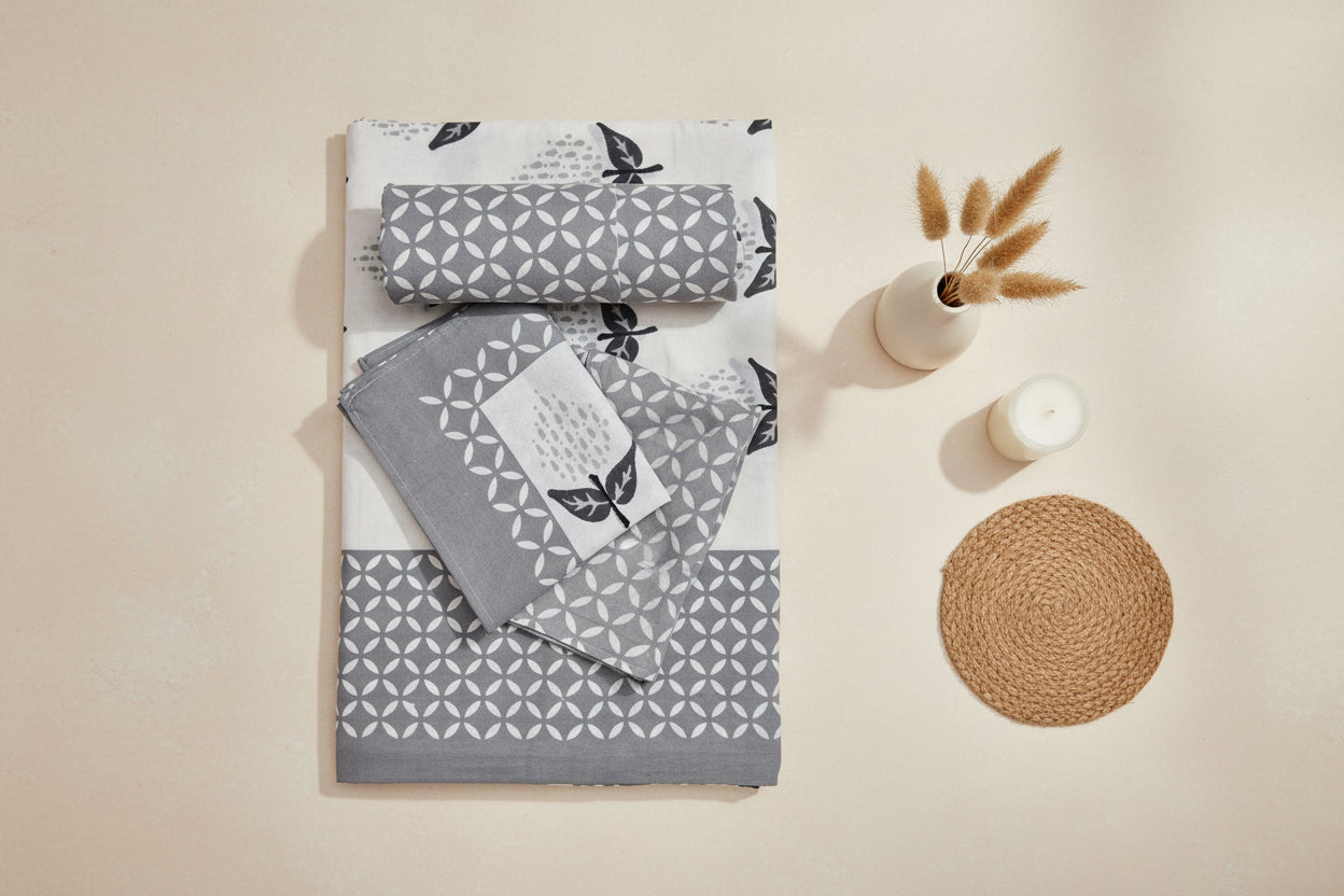 Grey Flutter Bedsheet