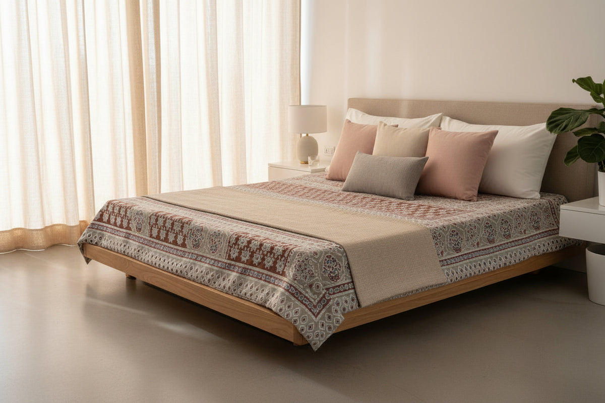 Rust Motif Kantha Prints
