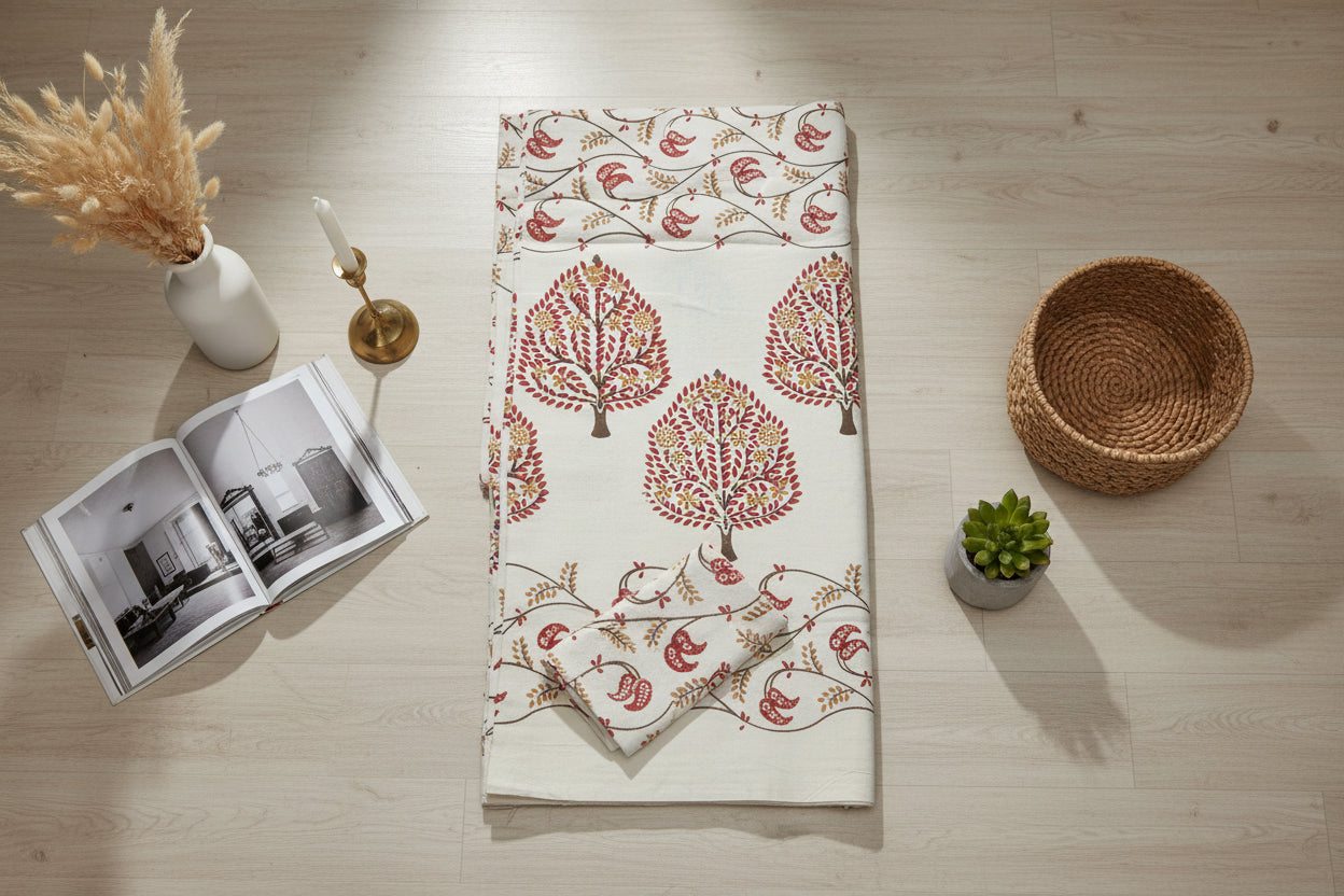 Rust Red Heritage Bedsheet