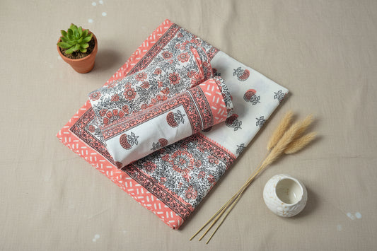 Peach Buti Bedsheet