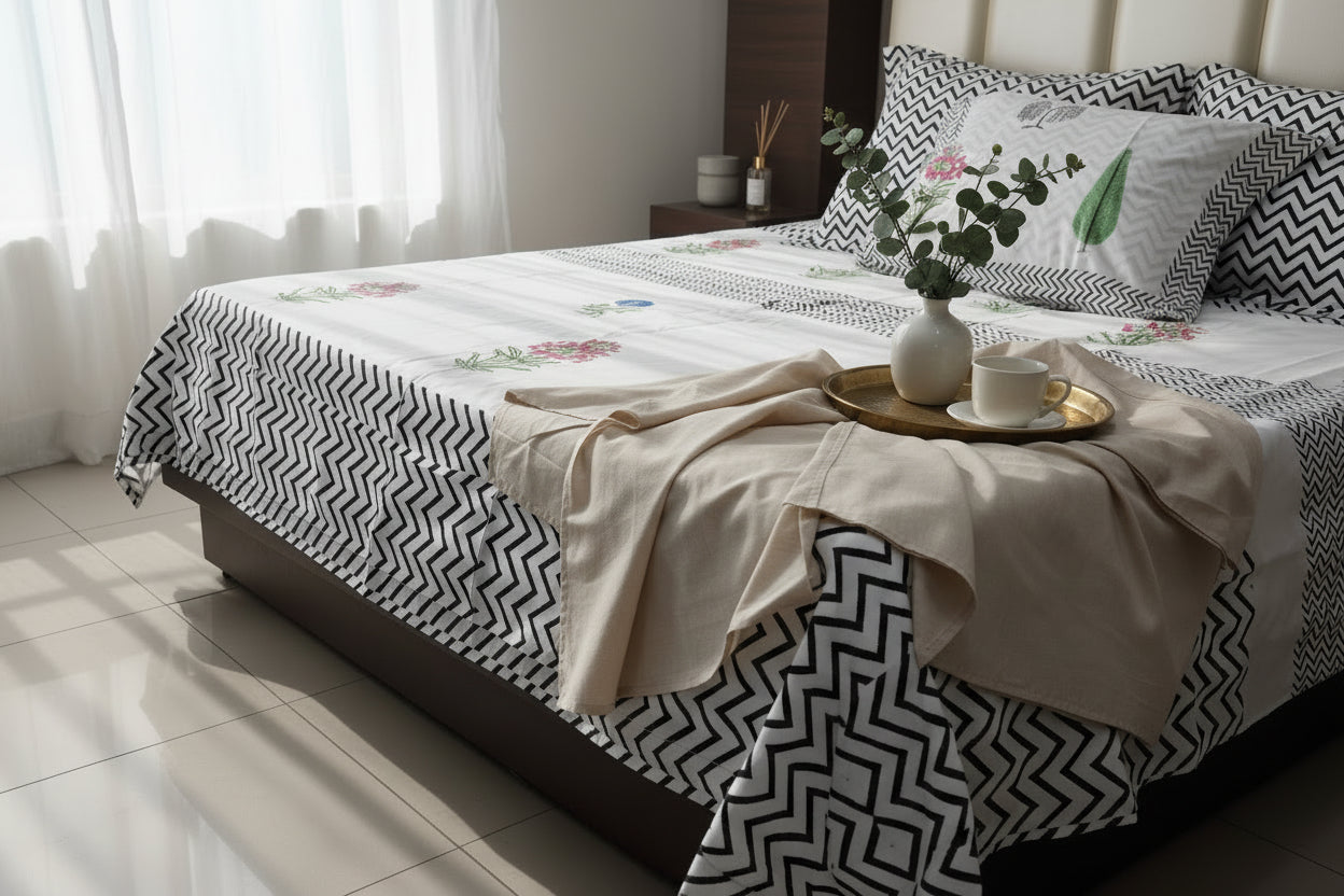 Pearl Chevron Bedsheet
