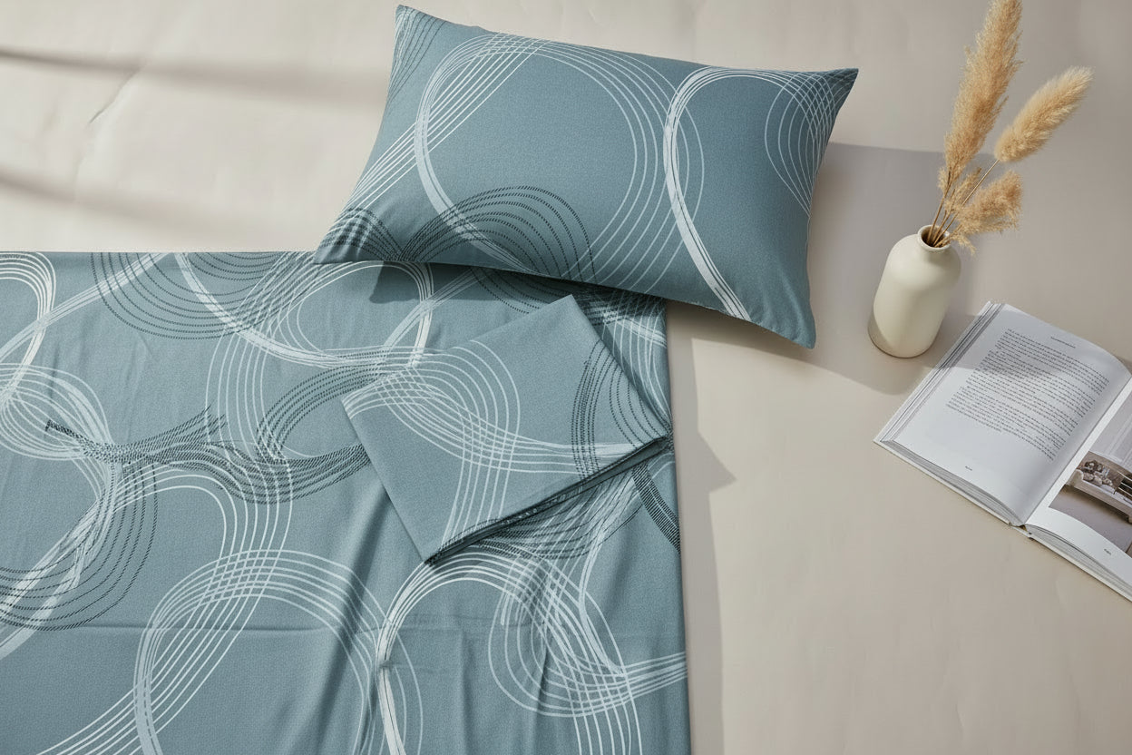 Teal Mist Bedsheet